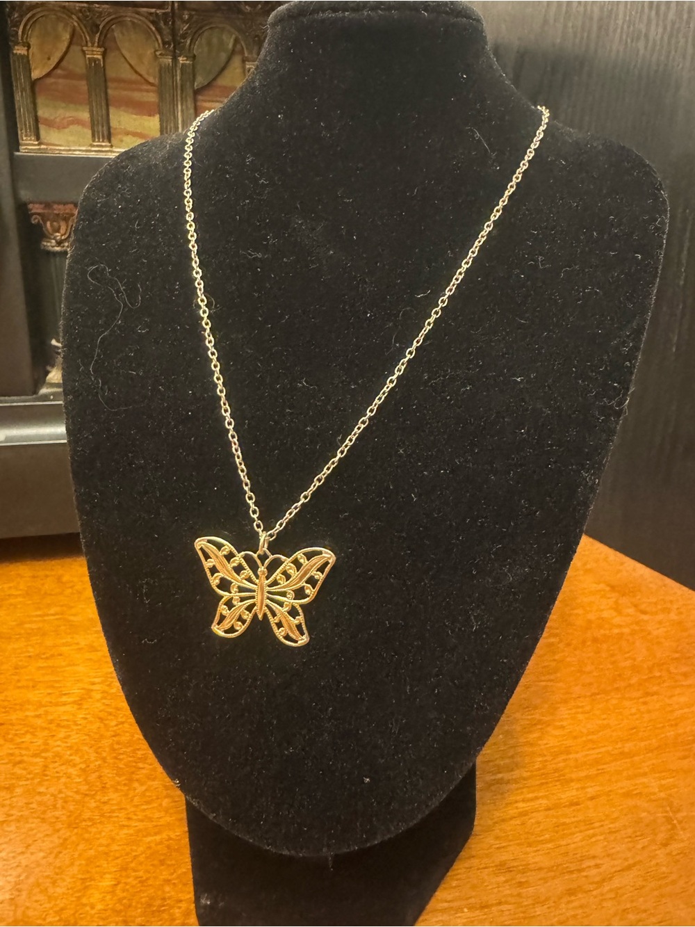 Delicate Gold Butterfly Pendant Necklace for Women